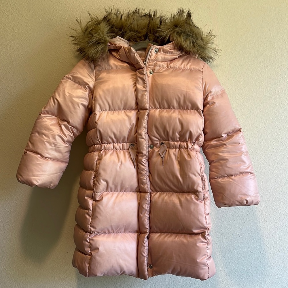 GAP puffer down hooded jacket size 5